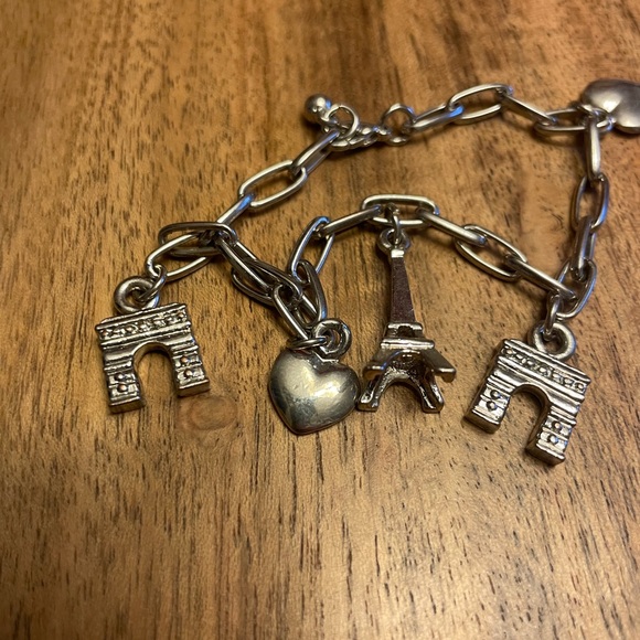 Silver tone Paris Charm Bracelet Vintage - Picture 2 of 6